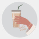 Search for beverage small stickers Latte