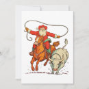 Search for vintage cowboy christmas cards Santa