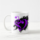 Search for heart music mugs Treble clef