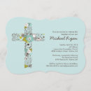Search for blue and brown christening invitations Cross