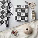 Search for black and white checked wrapping paper For her