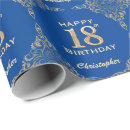 Search for women wrapping paper Blue and gold