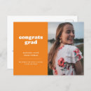 Search for orange and white graduation invitations Class of 2024