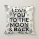 Search for love you to the moon cushions modern