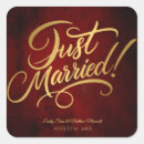 Search for just married wedding stickers Couple