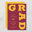 Search for maroon and gold graduation invitations Graduate