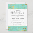 Search for mint and gold bridal shower invitations For her