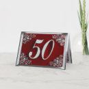 Search for elegant 50th birthday cards Red