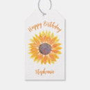 Search for sunflowers gift tags watercolor