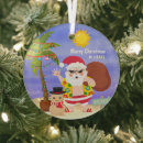 Search for santa on the beach christmas tree decorations Cute