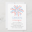 Search for fireworks invitations Red white blue