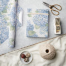 Search for blue and white floral wrapping paper Hydrangea