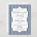 Search for navy blue retirement invitations Professional