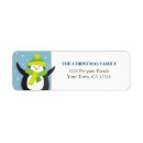 Search for penguins return address labels Christmas penguin