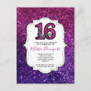 Search for purple sweet 16 birthday cards Glitter