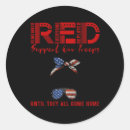 Search for military support stickers Wear red