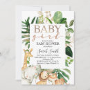 Search for gold safari baby shower invitations Cute safari animals