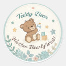 Search for bear baby shower stickers Round
