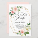 Search for geometric sweet 16 invitations Greenery