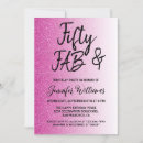 Search for hot pink 50th birthday invitations 50 and fabulous