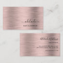 Search for rose gold metal business cards Makeup artist