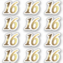 Search for number sixteen stickers Elegant