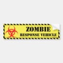 Search for zombies bumper stickers Red
