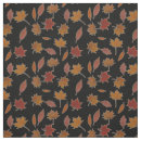 Search for fall leaves fabric Black