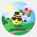Search for happy retirement round stickers Cute
