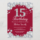 Search for quinceanera red silver 15th birthday