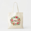 Search for floral wreath tote bags Calligraphy