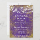 Search for purple rehearsal dinner invitations Gold