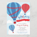 Search for blue hot air balloon birthday invitations Boy