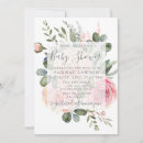 Search for geometric baby girl shower invitations Greenery