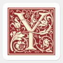 Search for initial y stickers Red
