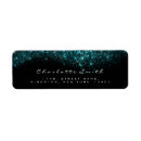 Search for turquoise and black return address labels Blue