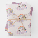 Search for rainbow unicorn wrapping paper Pink