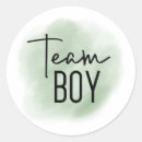 Search for green team stickers Gender reveal party