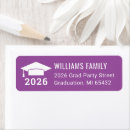 Search for purple graduation return address labels Simple