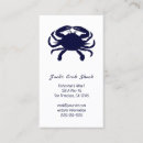 Search for seafood restaurants business cards Crab shack