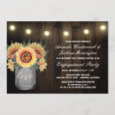 Search for mason jar engagement party invitations Sunflower