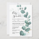 Search for white gold baby shower invitations Greenery