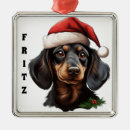 Search for dachshund cartoon christmas tree decorations Cute