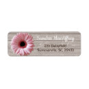 Search for pink gerbera daisy return address labels Floral