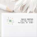 Search for blue and yellow return address labels Cute
