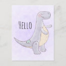 Search for prehistoric animals postcards Watercolor