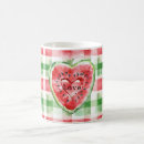 Search for green red white mugs Stripes