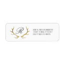 Search for rustic antlers return address labels Elegant