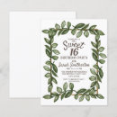 Search for gold green sweet 16 invitations Modern