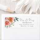 Search for peonies return address labels Modern